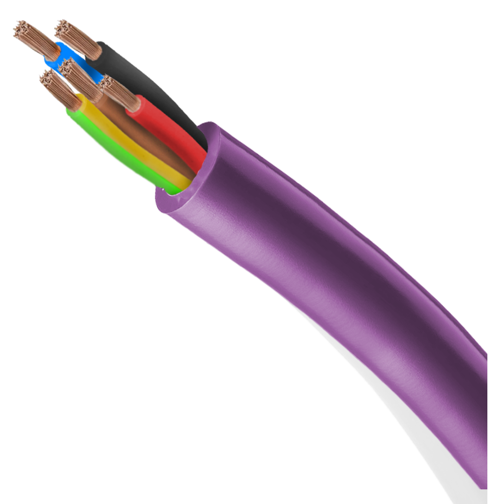 [27034] Cable Subterraneo 5x4mm2 30A PVC Violeta Argenplas