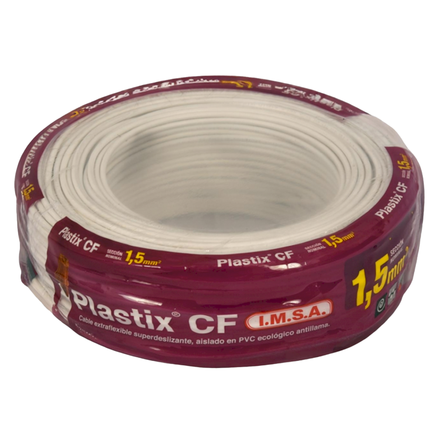 [31204] Cable Unipolar 1,50mm2 PVC Blanco (x 30Mts) Imsa