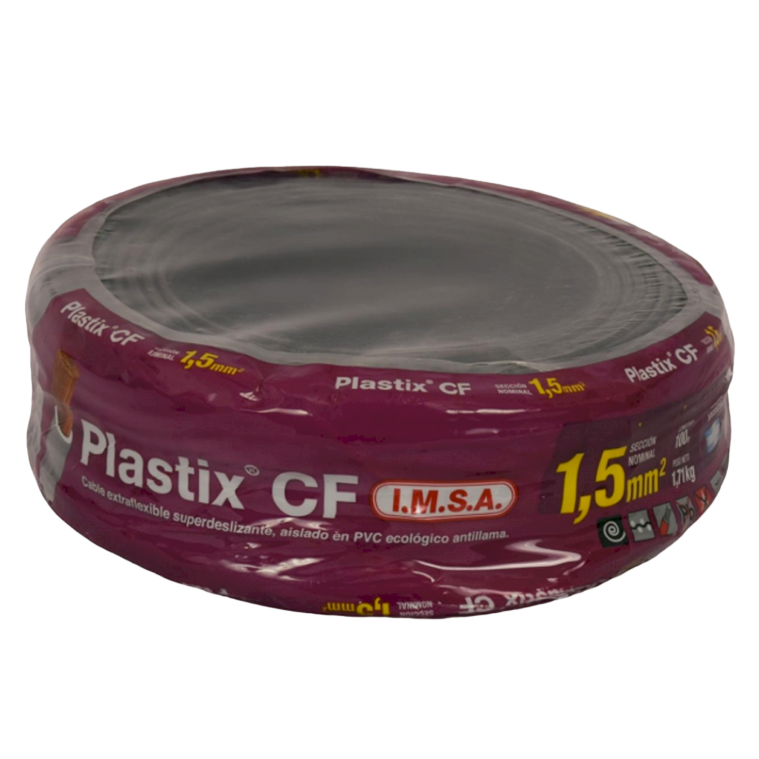 [31207] Cable Unipolar 1,50mm2 PVC Negro (x 30Mts) Imsa