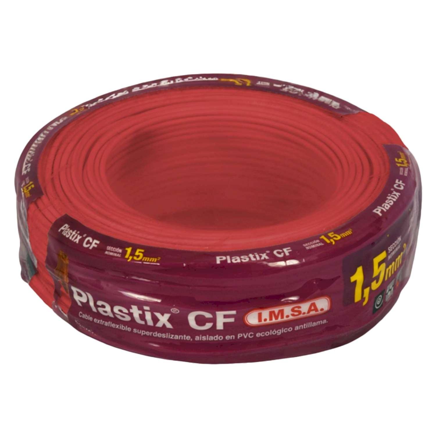 [31208] Cable Unipolar 1,50mm2 PVC Rojo (x 30Mts) Imsa