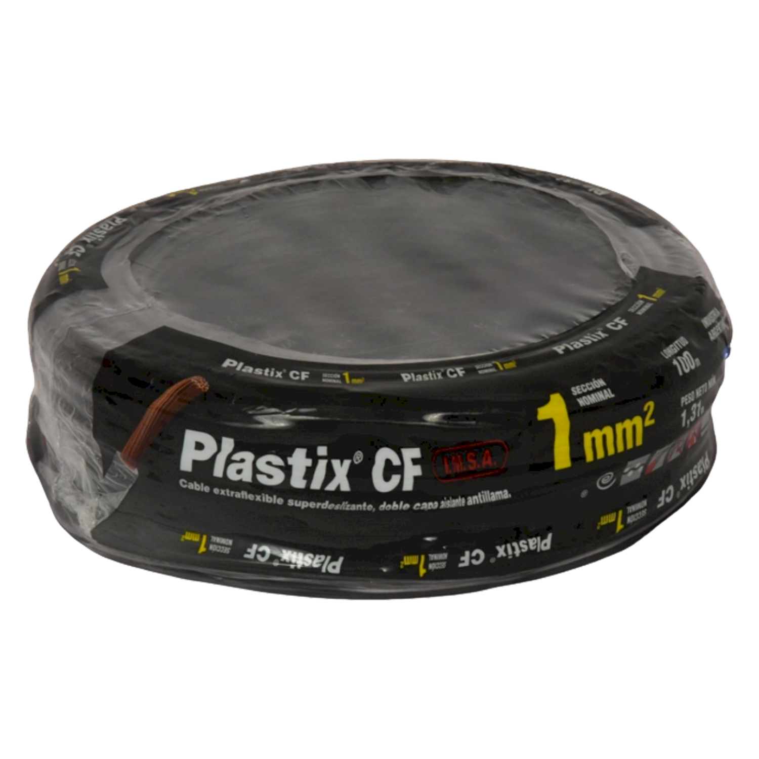 [31213] Cable Unipolar 1mm2 PVC Negro (x 30Mts) Imsa