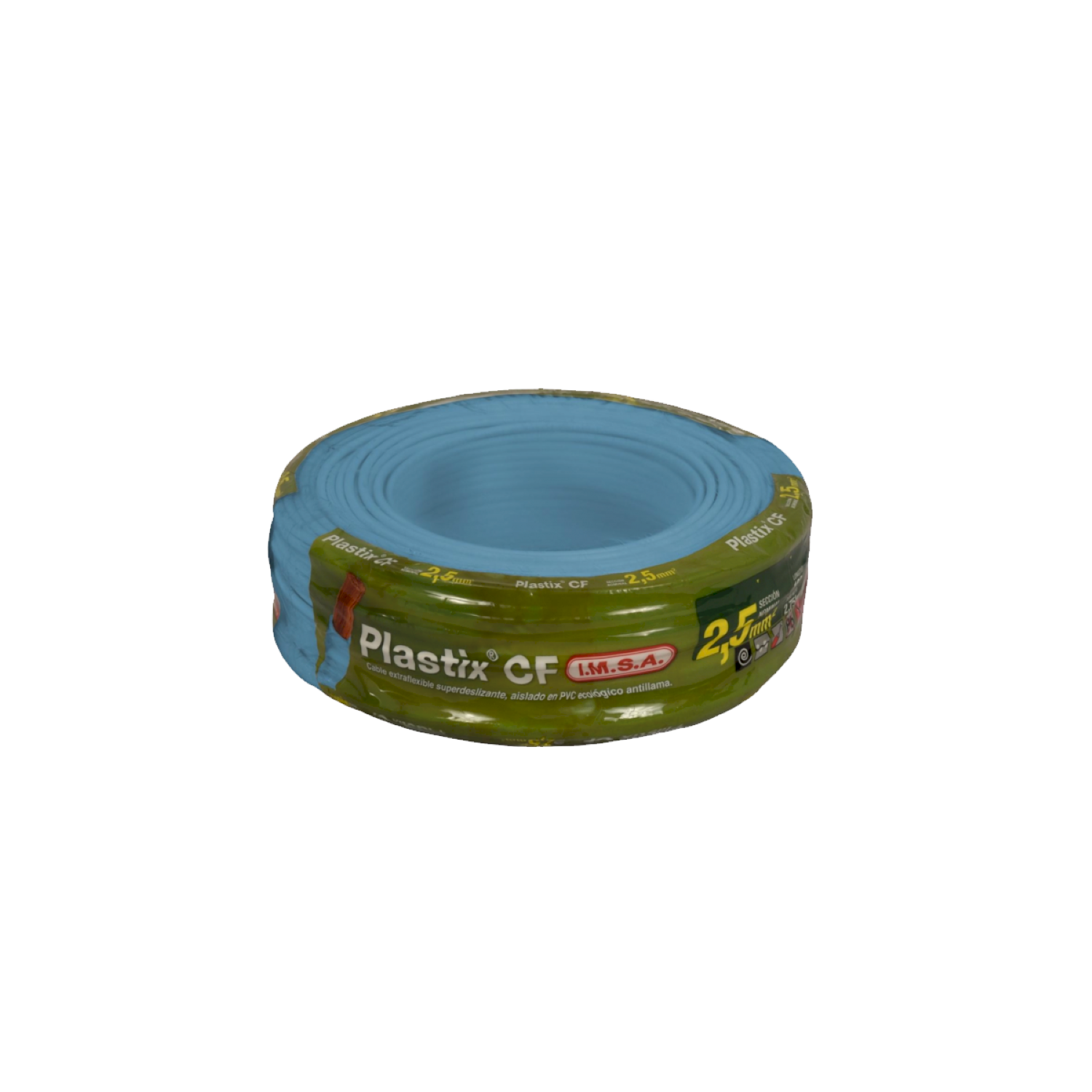 [31217] Cable Unipolar 2,50mm2 PVC Celeste (x 30Mts) Imsa