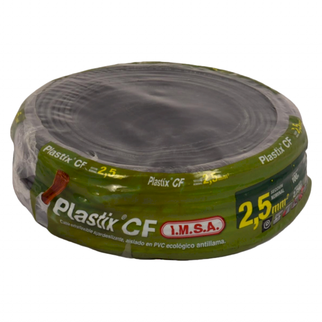 Cable Unipolar 2,50mm2 PVC Negro (x 30Mts) Imsa