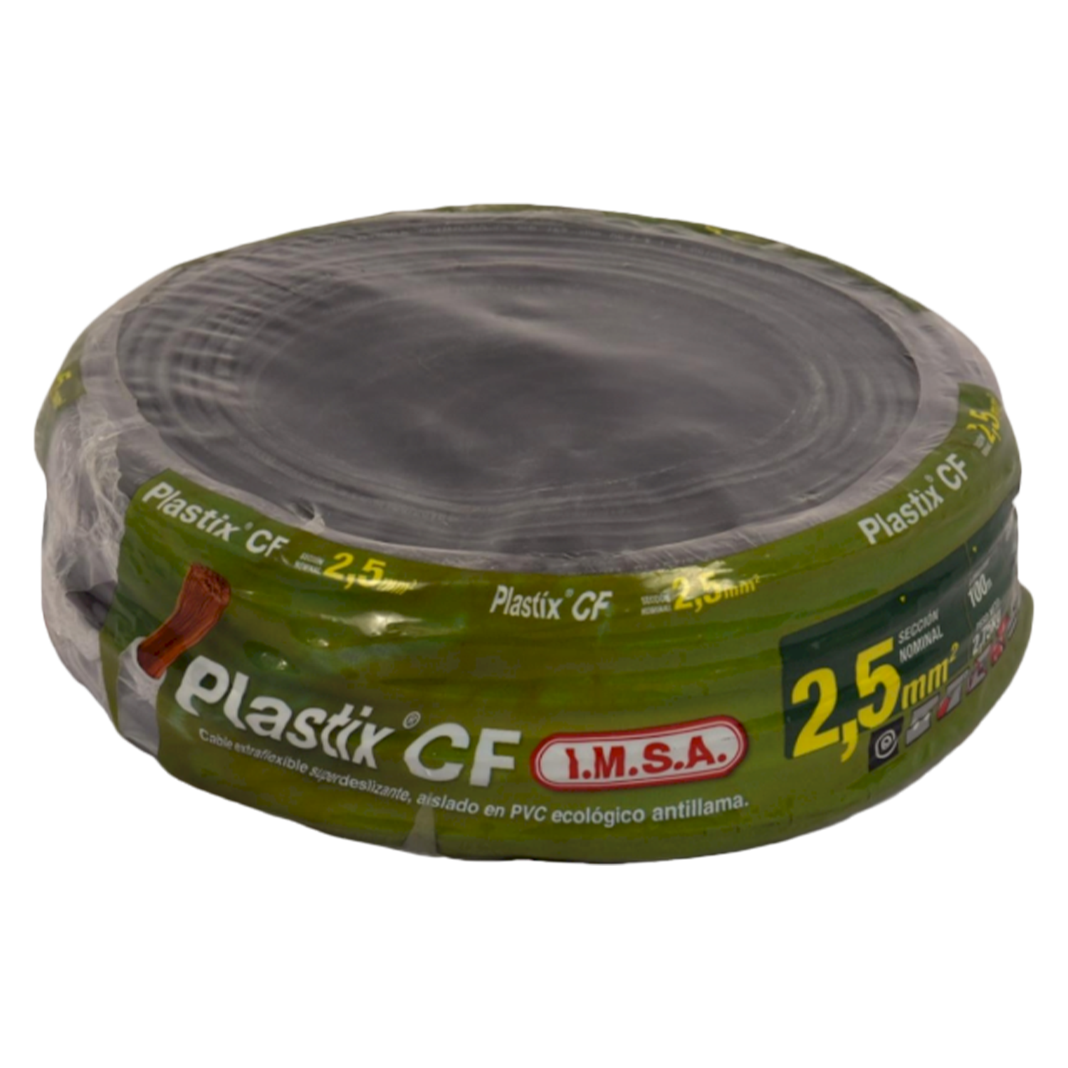 Cable Unipolar 2,50mm2 PVC Negro (x 30Mts) Imsa