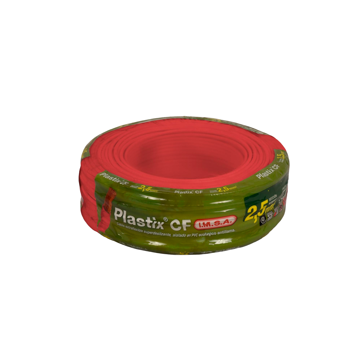 Cable Unipolar 2,50mm2 PVC Rojo (x 30Mts) Imsa