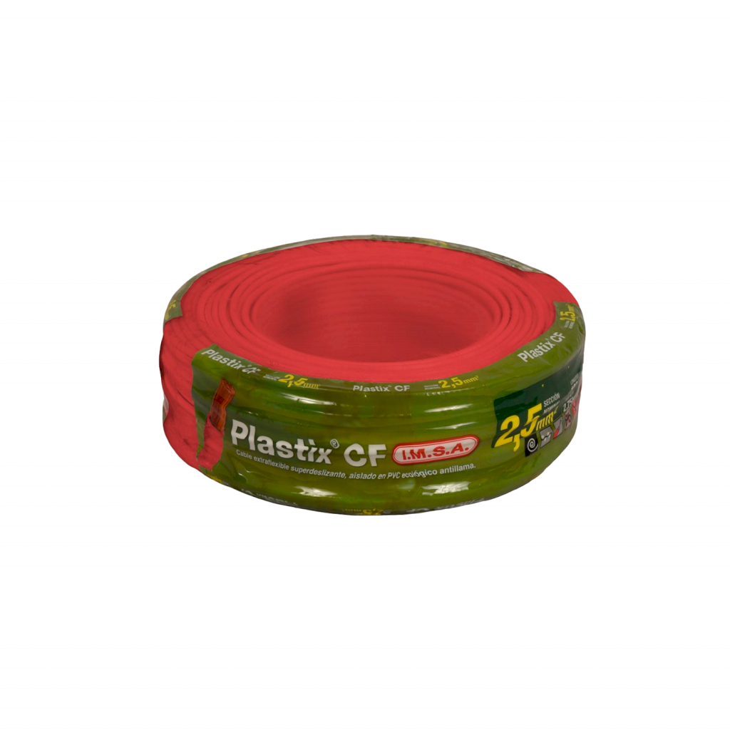 Cable Unipolar 2,50mm2 PVC Rojo (x 30Mts) Imsa