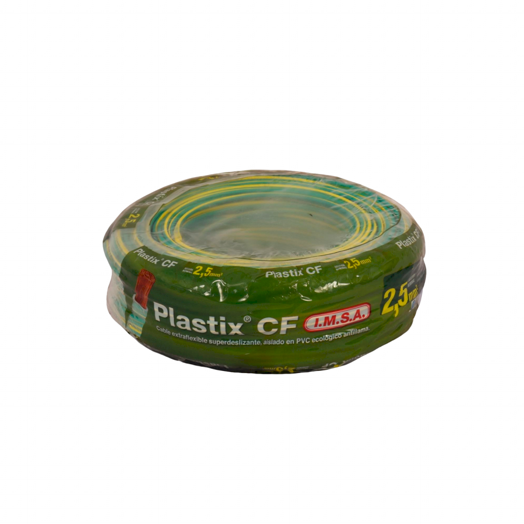 Cable Unipolar 2,50mm2 PVC Verde/Amarillo (x 30Mts) Imsa