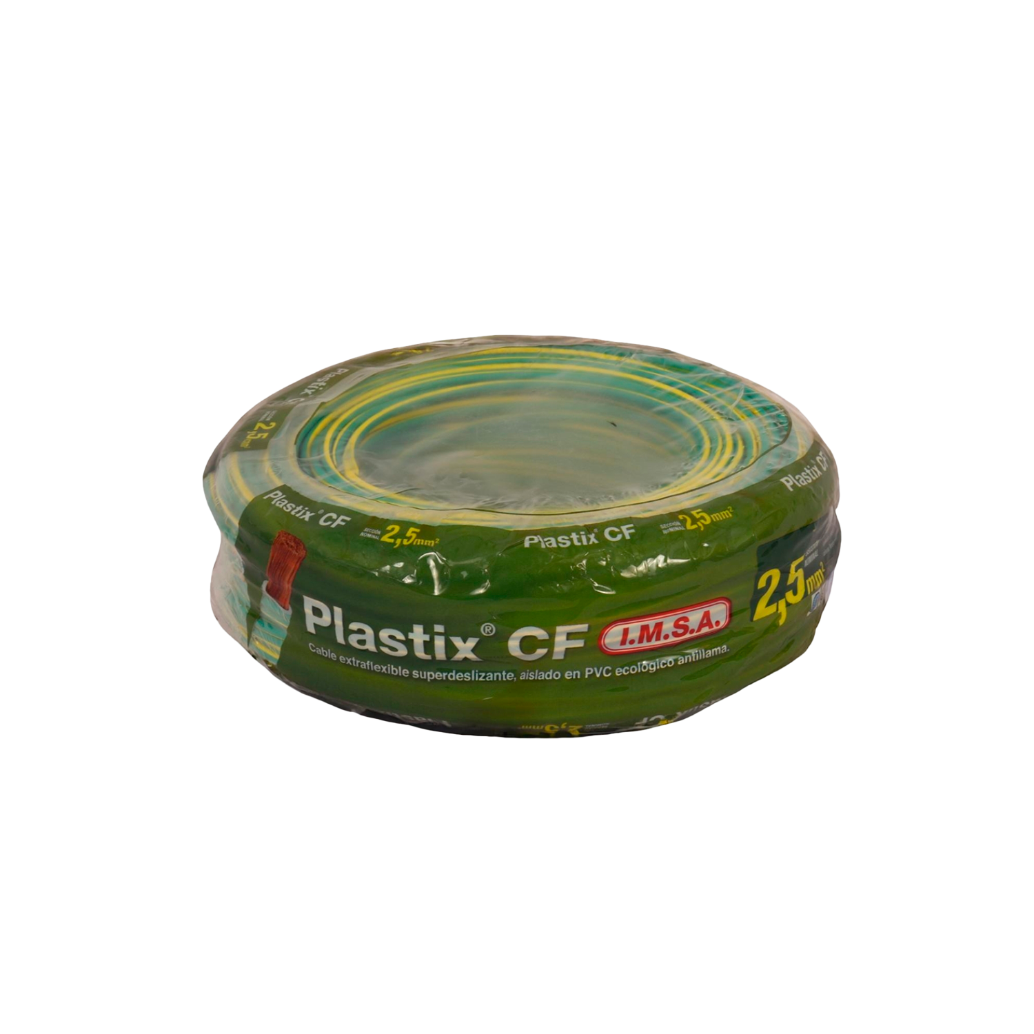 [31221] Cable Unipolar 2,50mm2 PVC Verde/Amarillo (x 30Mts) Imsa