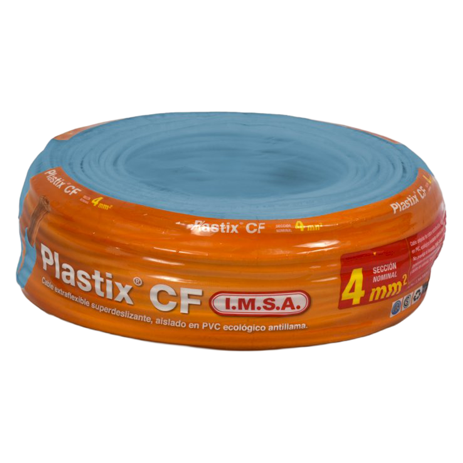 [31528] Cable Unipolar 4mm2 PVC Celeste (x 100Mts) Imsa