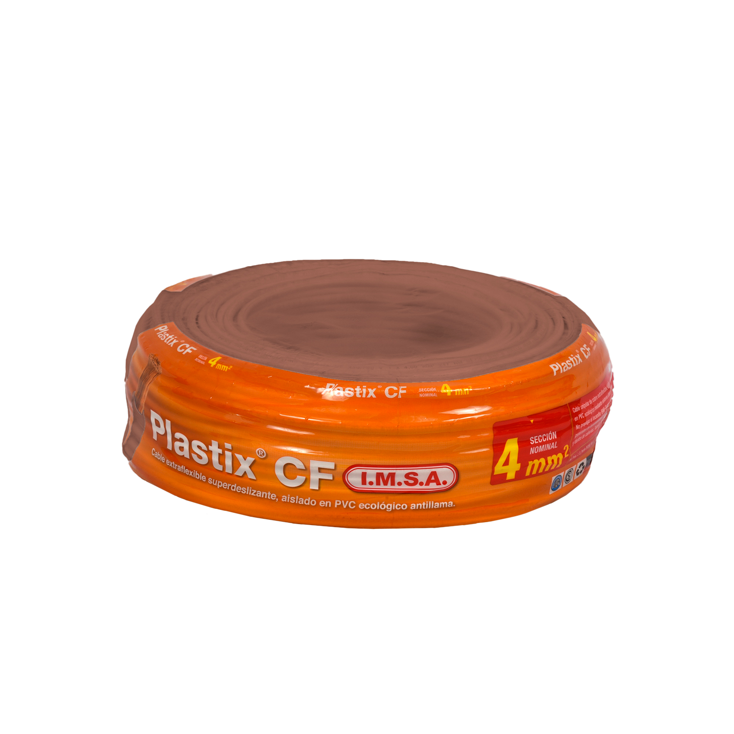Cable Unipolar 4mm2 PVC Marron (x 100Mts) Imsa