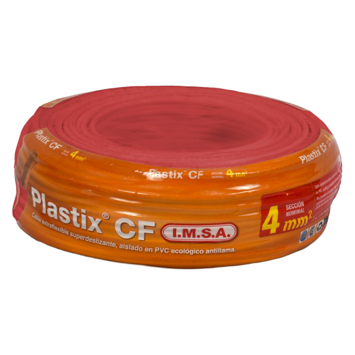 Cable Unipolar 4mm2 PVC Rojo (x 100Mts) Imsa