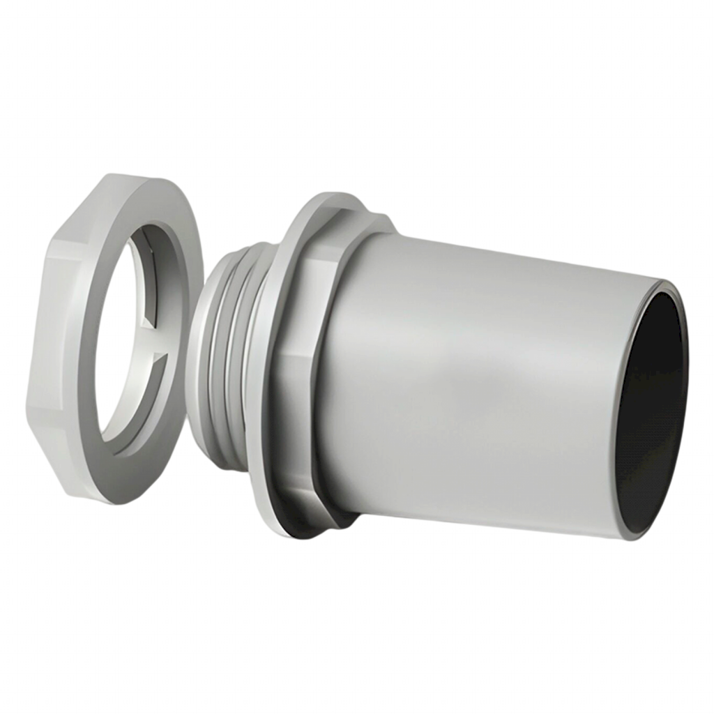 [20253] CONECTOR CON TUERCA P/ CAÑO RIG/ CORRUG 5/8" 16MM CTRG SISTELECTRIC CTRG016E