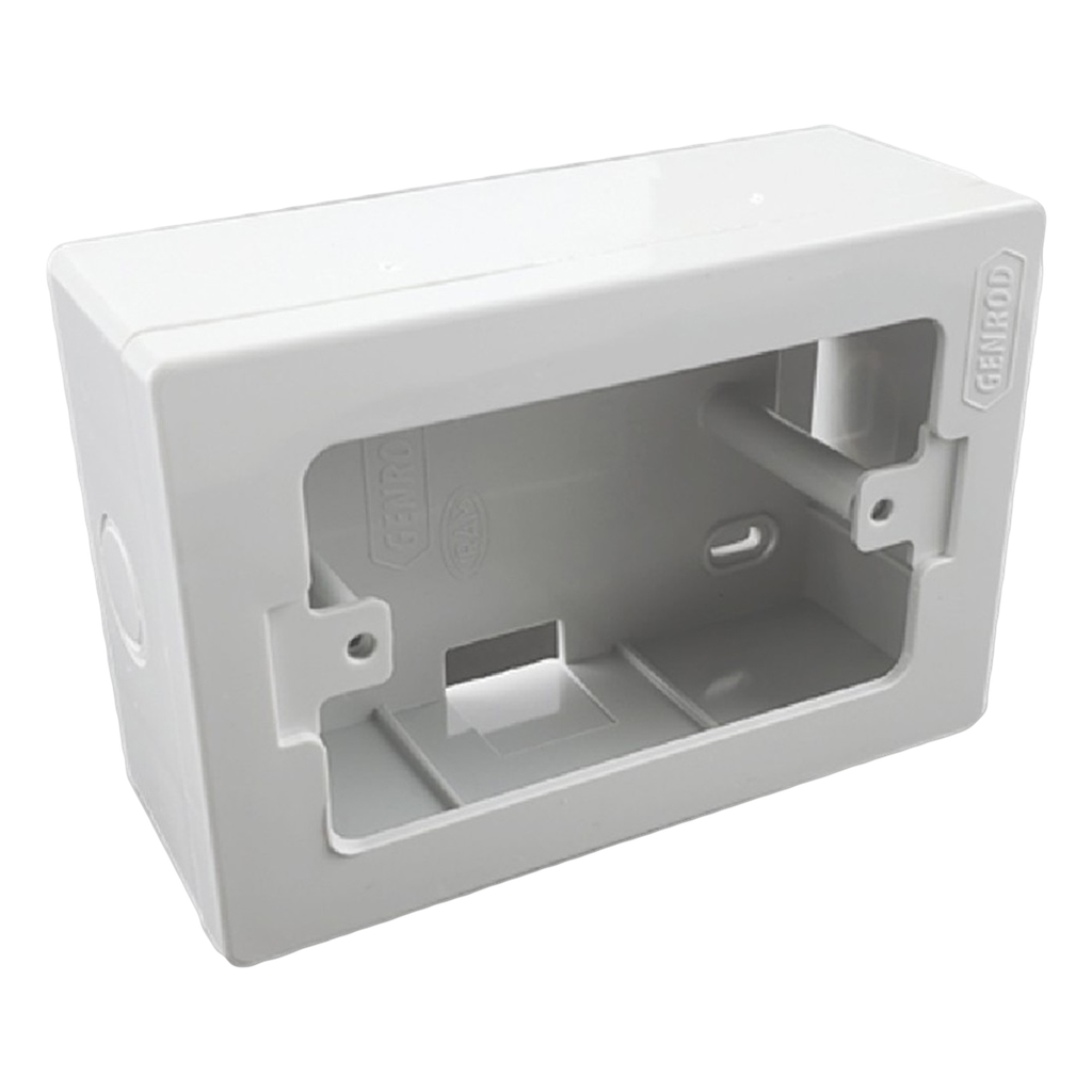 [20869] Caja Aplicar Rectangular PB P/Bastidor 100x50mm PVC Sistelectric