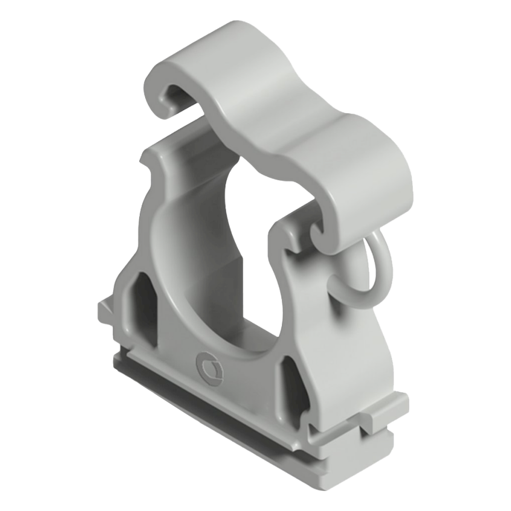 Grampa PVC P/Caño Ajustable 1" 25mm Gris Sistelectric