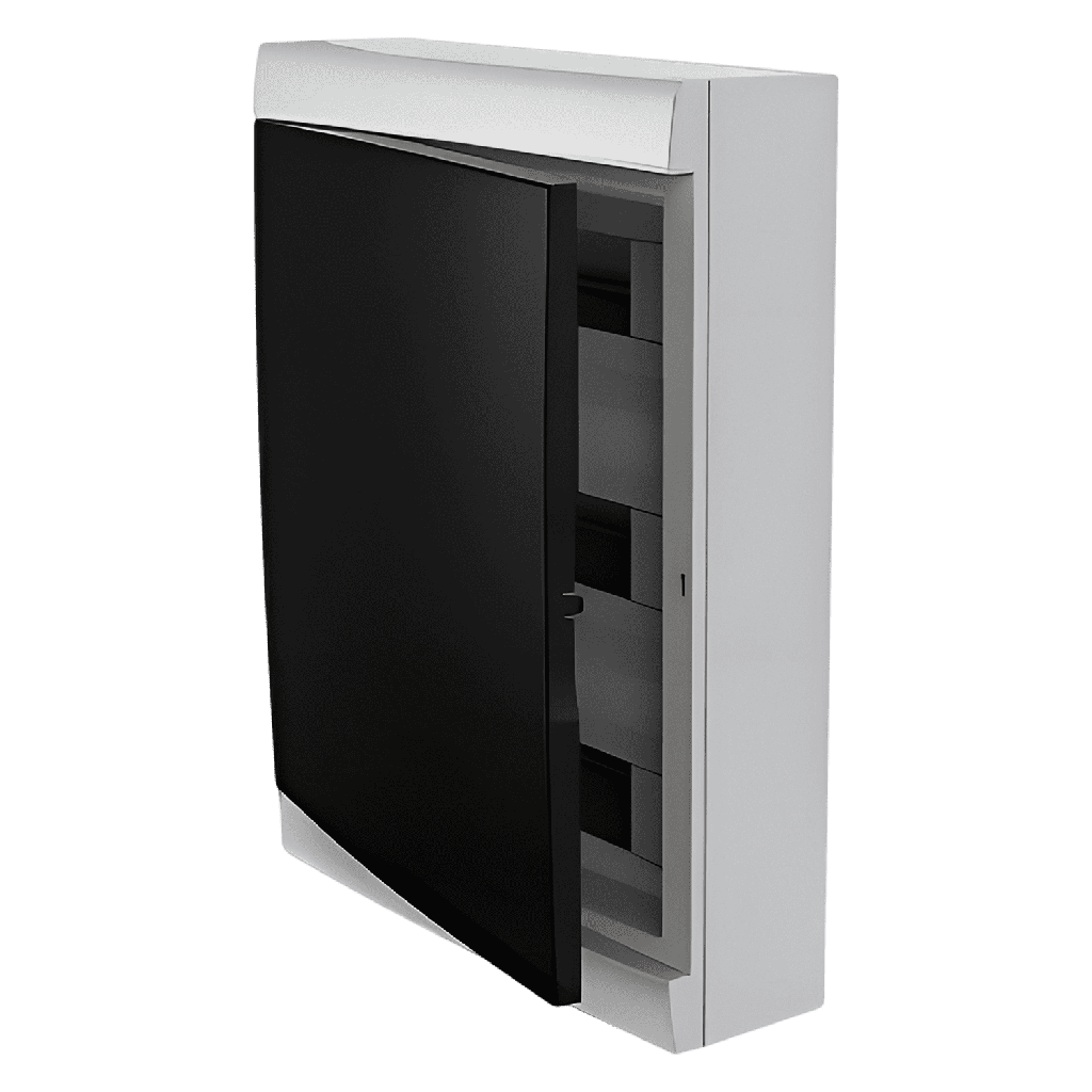 [24283] Tablero DIN Q-energy PVC Aplicar 36 Módulos Puerta Fume Interior IP30 Blanco Sistelectric