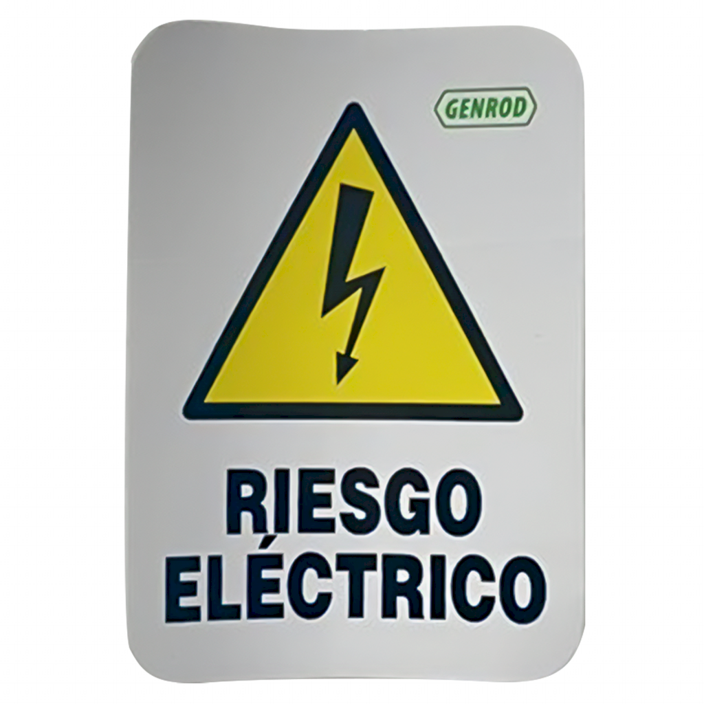 Etiqueta De Riesgo Electrico 75x55mm Genrod
