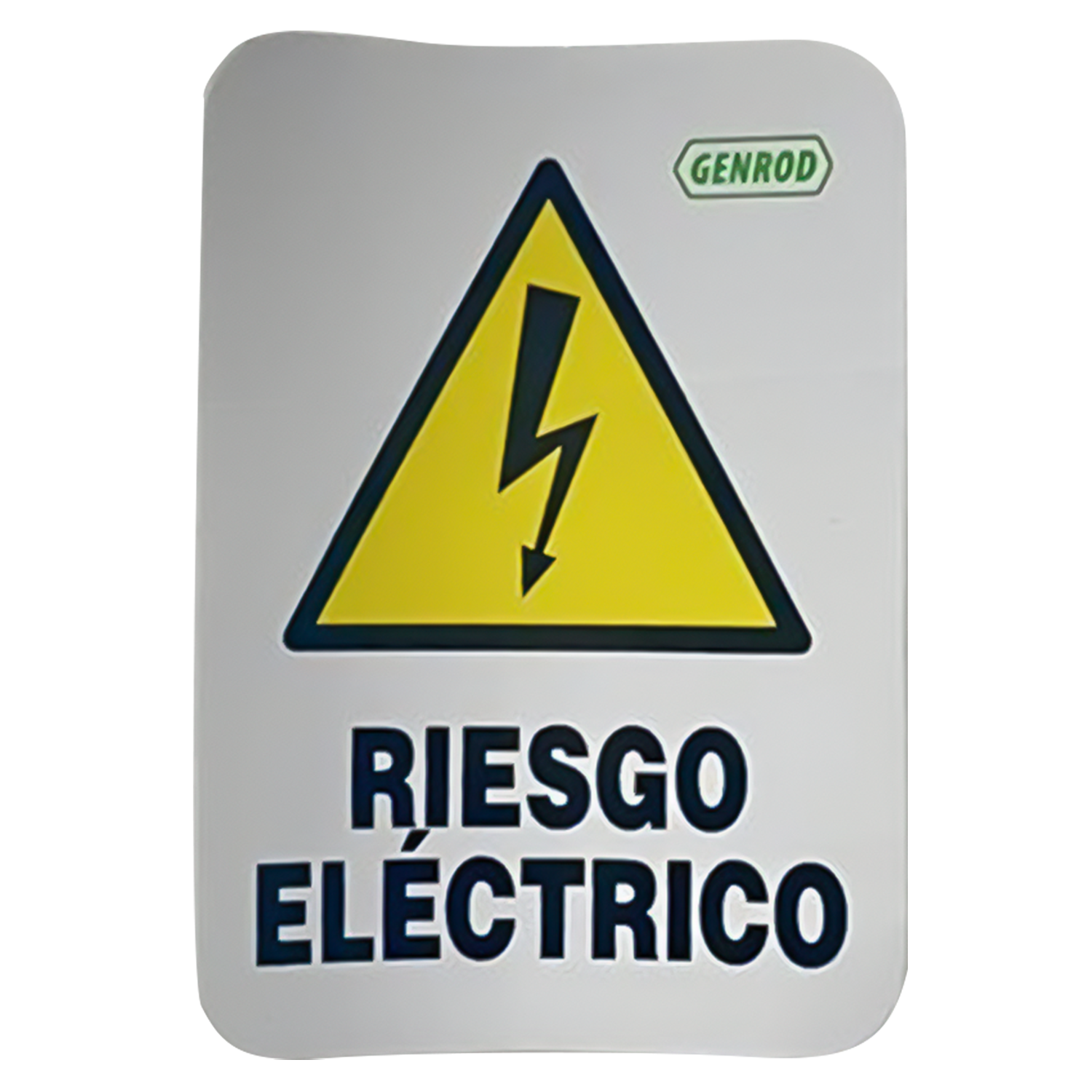 Etiqueta de Riesgo Electrico 75x55mm Genrod