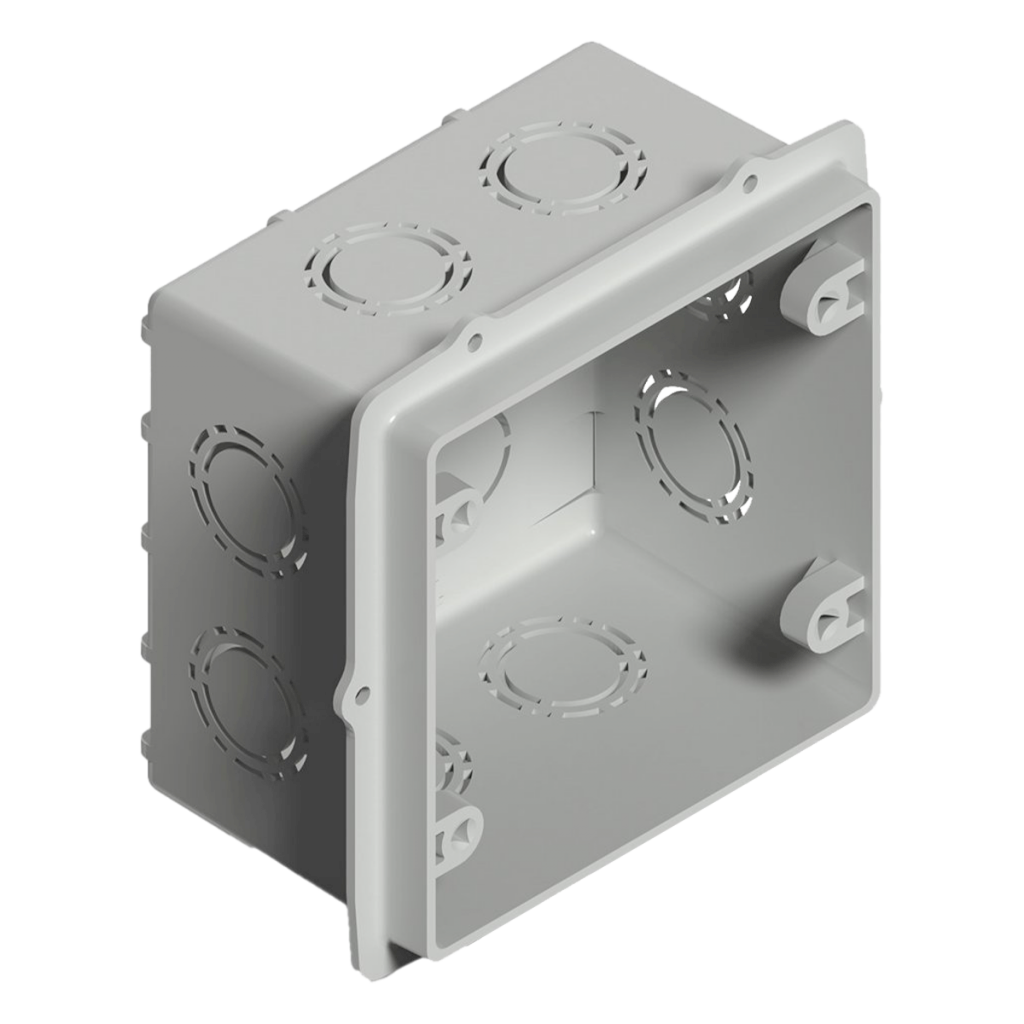 CAJA DE EMBUTIR CUADRADA GRANDE 100x100mm PVC 02223PG
