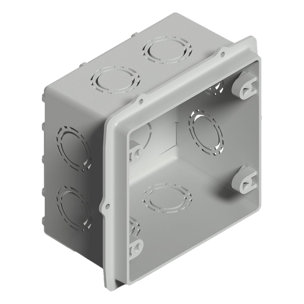 [31375] Caja de Embutir Cuadrada Grande PG 100x100mm PVC Sistelectric