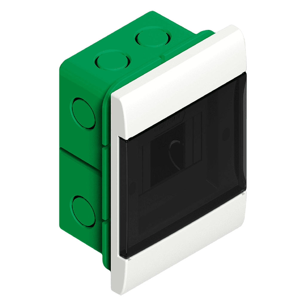 [31379] Tablero DIN PVC Embutir 4 Módulos Puerta Fume Interior IP30 Blanco Sistelectric