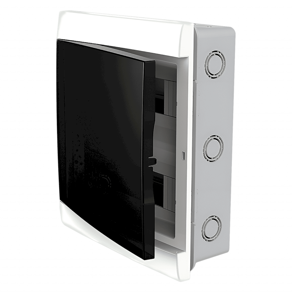 Tablero DIN PVC Embutir 24 Módulos Puerta Fume Interior IP30 Blanco Sistelectric