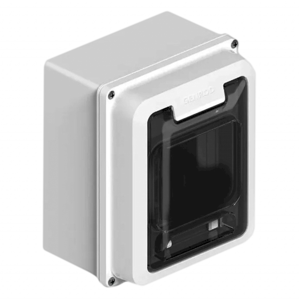 [31387] CAJA TM PARA PILAR 4 POLOS BLANCA PUERTA FUME IP65 045001B