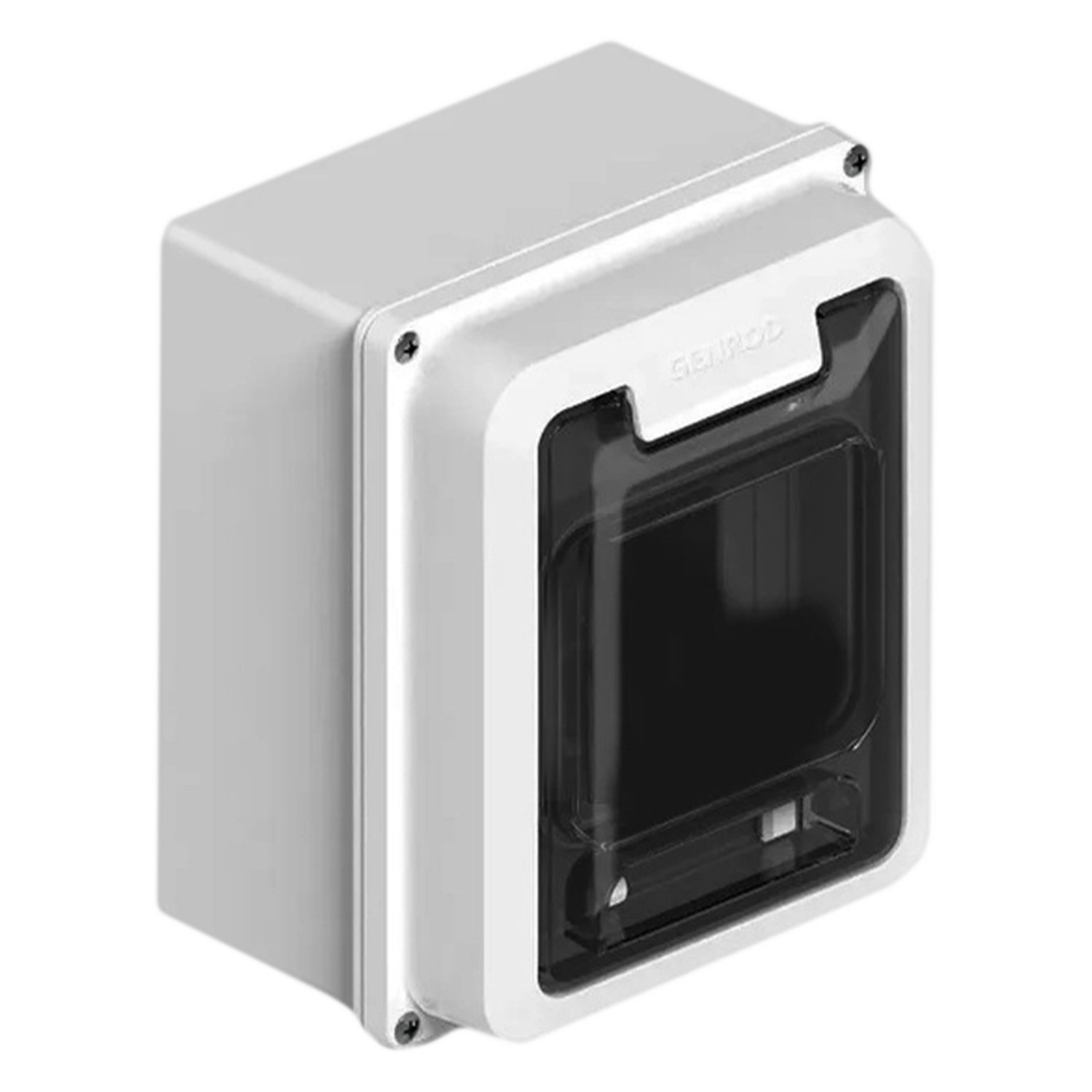 [31387] Tablero DIN PVC P/Pilar 4 Módulos Puerta Fume Interior IP65 Gris Sistelectric