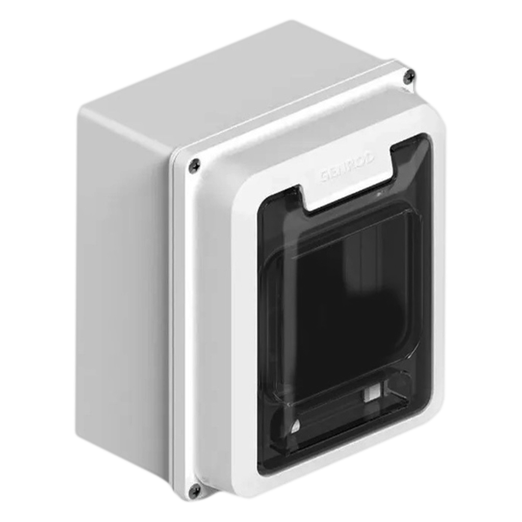 [31387] Tablero DIN PVC P/Pilar 4 Módulos Puerta Fume Interior IP65 Gris Sistelectric