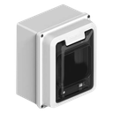 Tablero DIN PVC P/Pilar 4 Módulos Puerta Fume Interior IP65 Gris Sistelectric