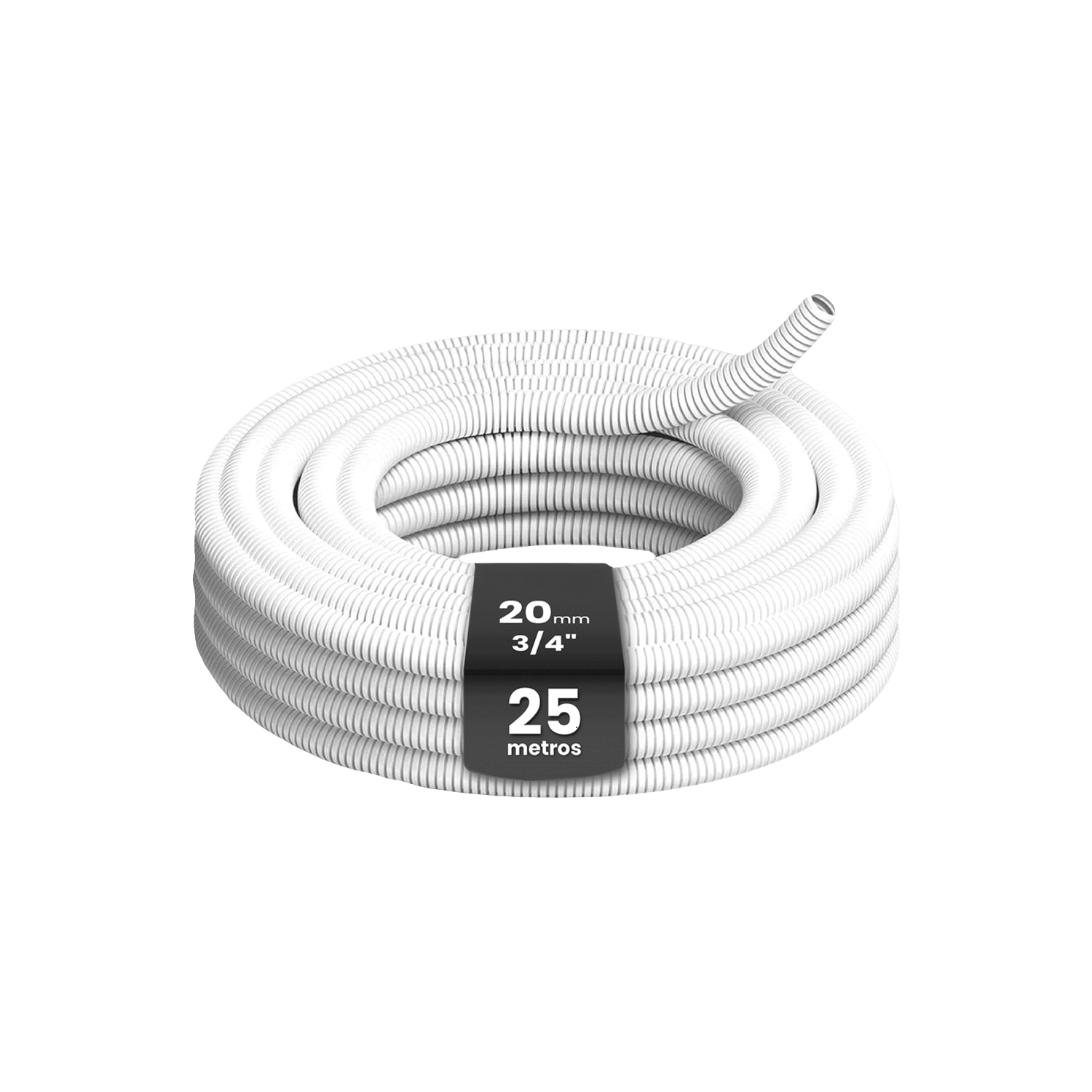 [31389] Caño Corrugado Liviano Blanco 3/4'' PVC 25Mts Sistelectric