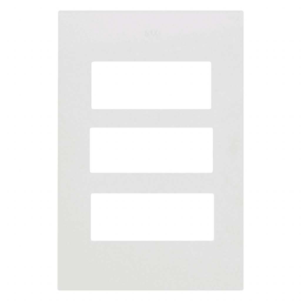 TAPA MARFIL LUJO 3 MODULOS SIGLO XXI 4133