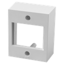 Caja P/2 Módulos Cuadrada Blanca PVC Cambre