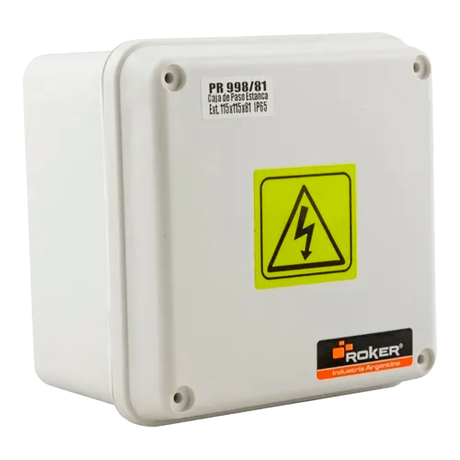 [8353] Caja de Paso PVC Estanca 115x115x81mm IP55 Blanca Roker