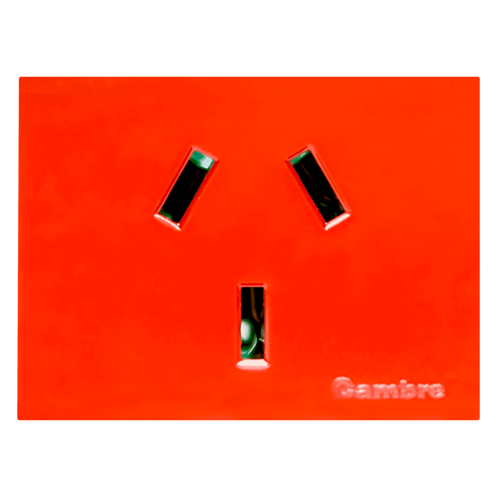 TOMA CON TIERRA P/ENERG.ESTABILIZADA - ROJA 7604