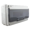 Tablero DIN PVC 12 Módulos C/Puerta Fume Interior y Exterior IP55 Blanco Roker