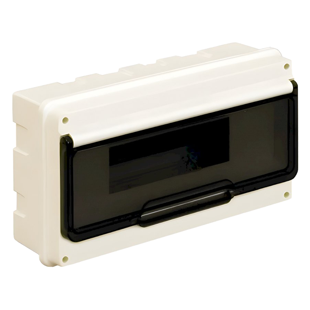 Tablero DIN PVC 12 Módulos C/Puerta Fume Interior y Exterior IP55 Blanco Roker