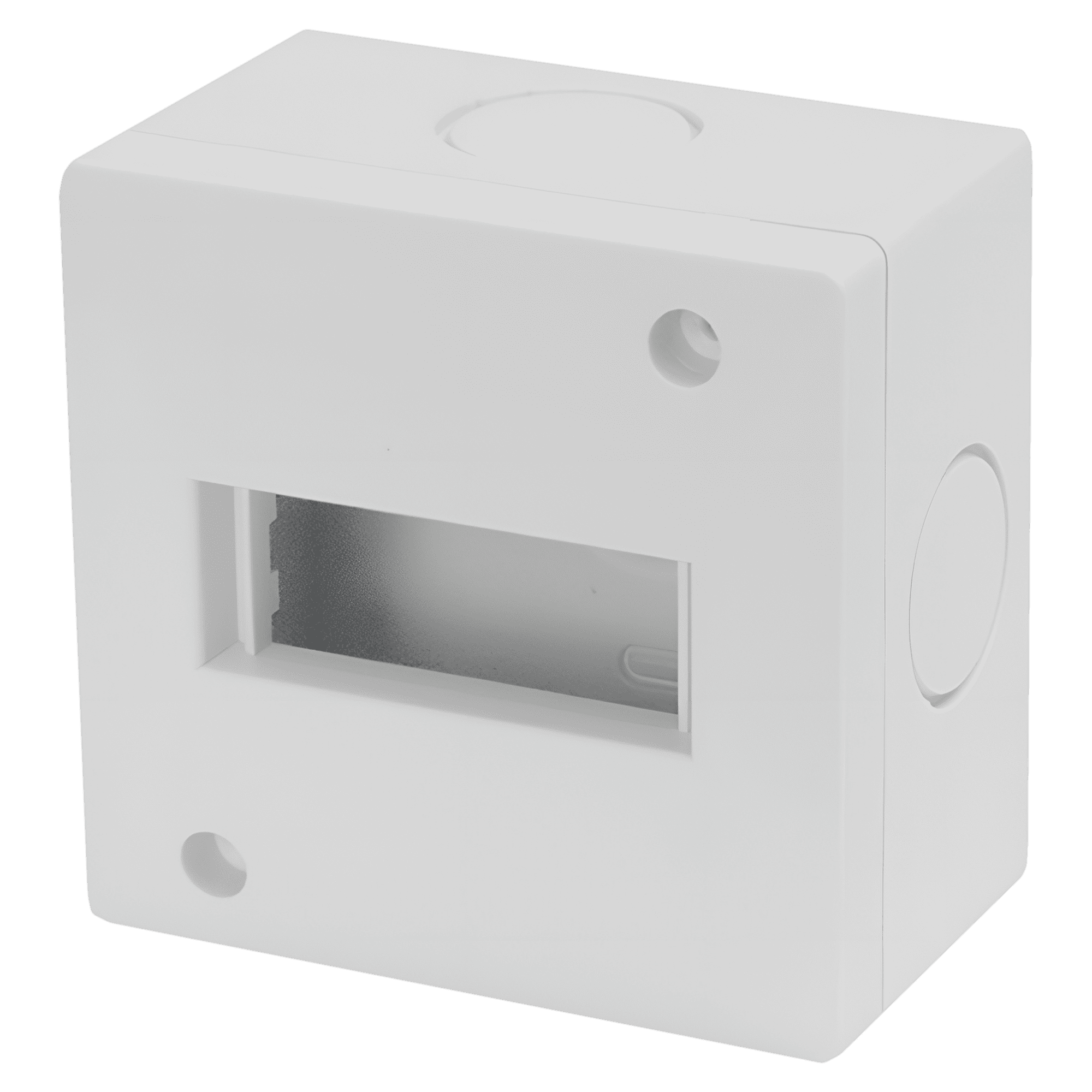 Caja P/1 Módulo Cuadrada Blanca  Soporte Exterior PVC Cambre