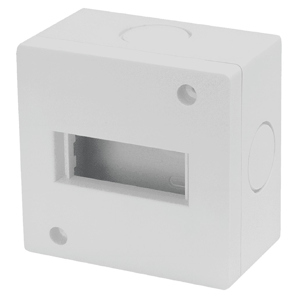 Caja P/1 Módulo Cuadrada Blanca PVC Cambre