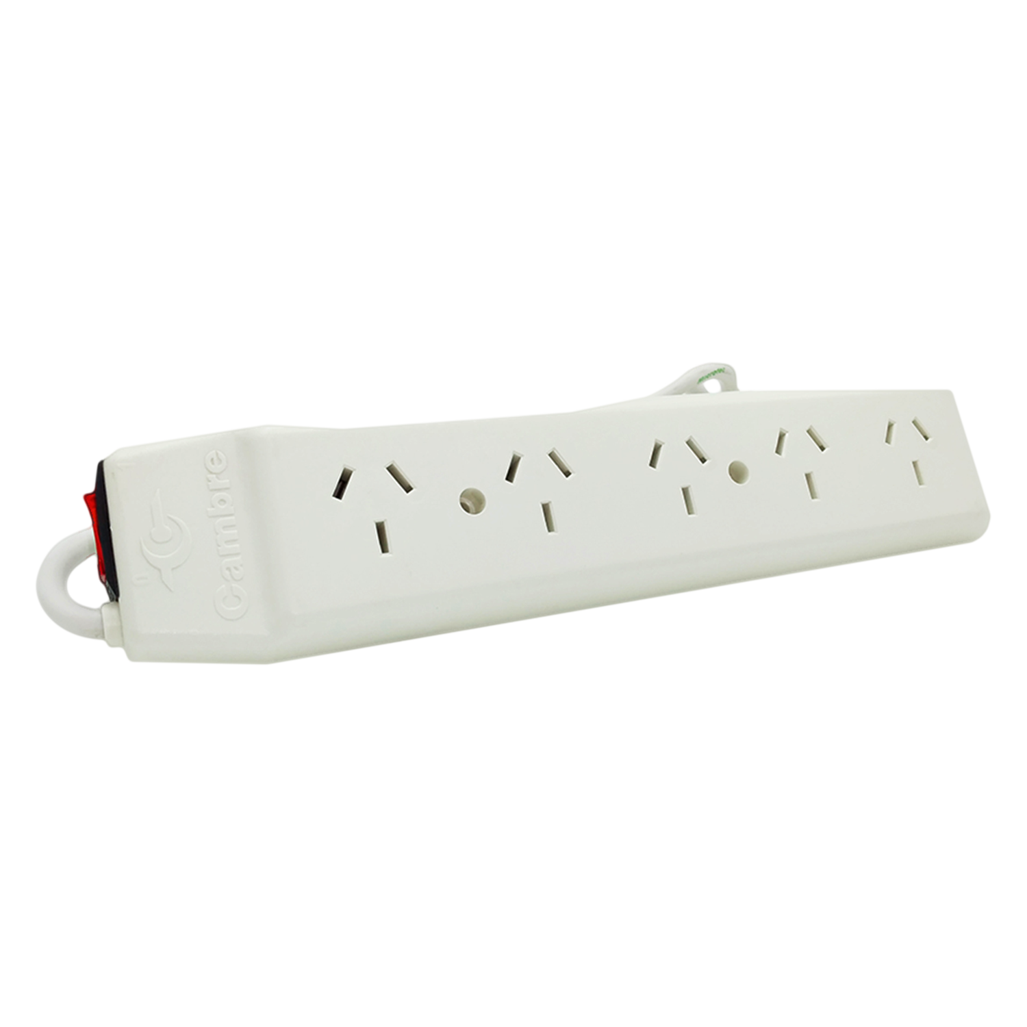[16435] Zapatilla 5 Tomas 3P 10A Cable 3Mts Blanca Cambre