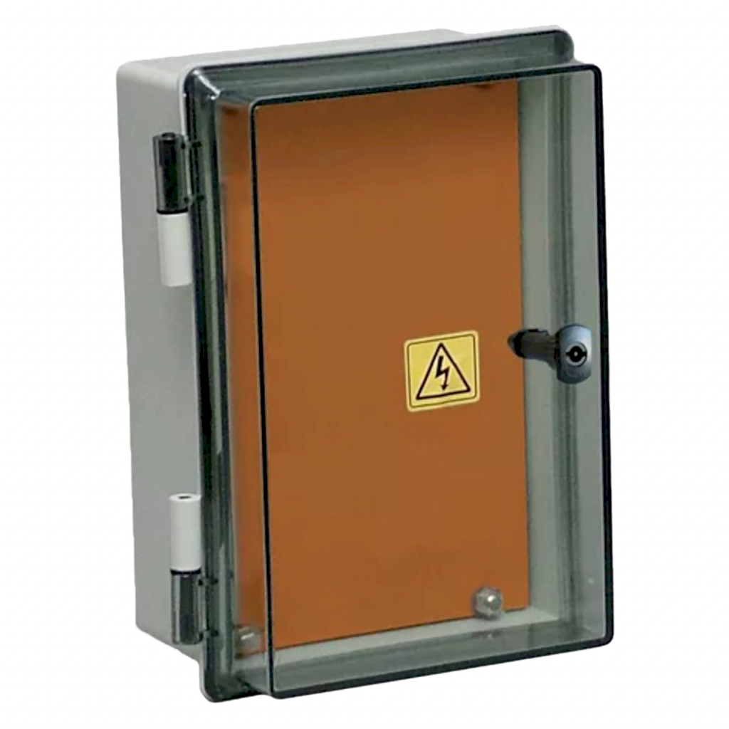 [17489] Caja de Paso PVC Estanca 277x200x172mm Tapa Transparente Gris Roker