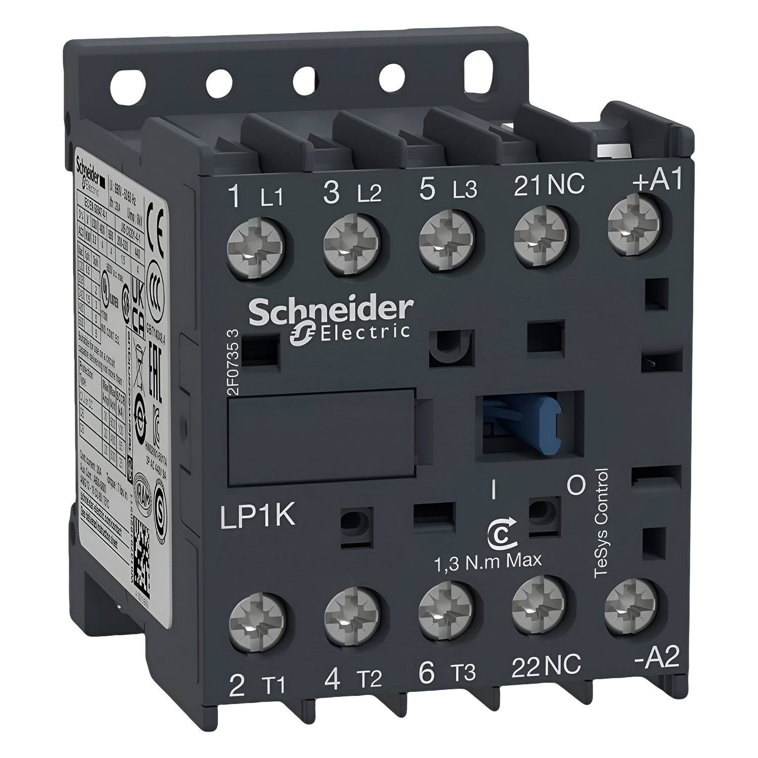 Mini Contactor LP1K 3P 9A 24VCC 4kW 1NC Schneider Electric