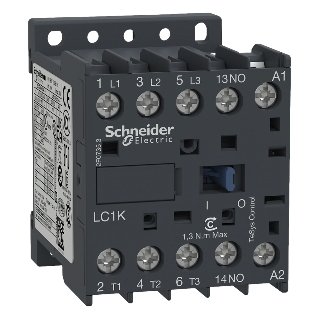 [21131] Mini Contactor LC1K 3P 9A 380VCA 4kW 1NA Schneider Electric