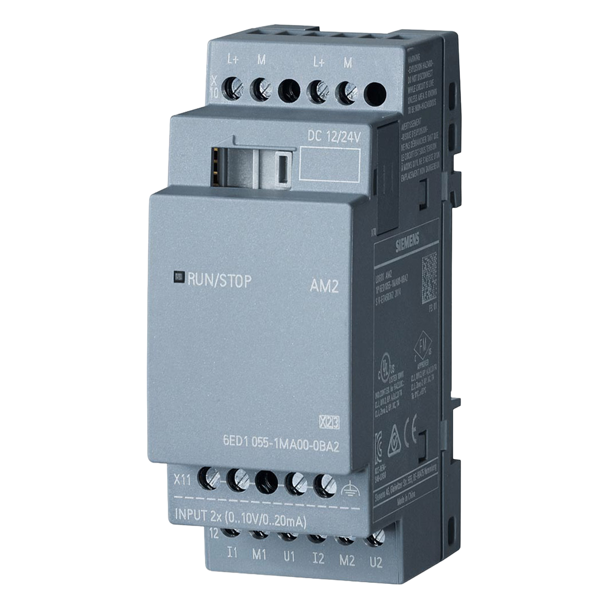 Módulo LOGO V8! 2 E/Analog. Bornera a Tornillo Montaje Riel DIN 24/12VCC Siemens