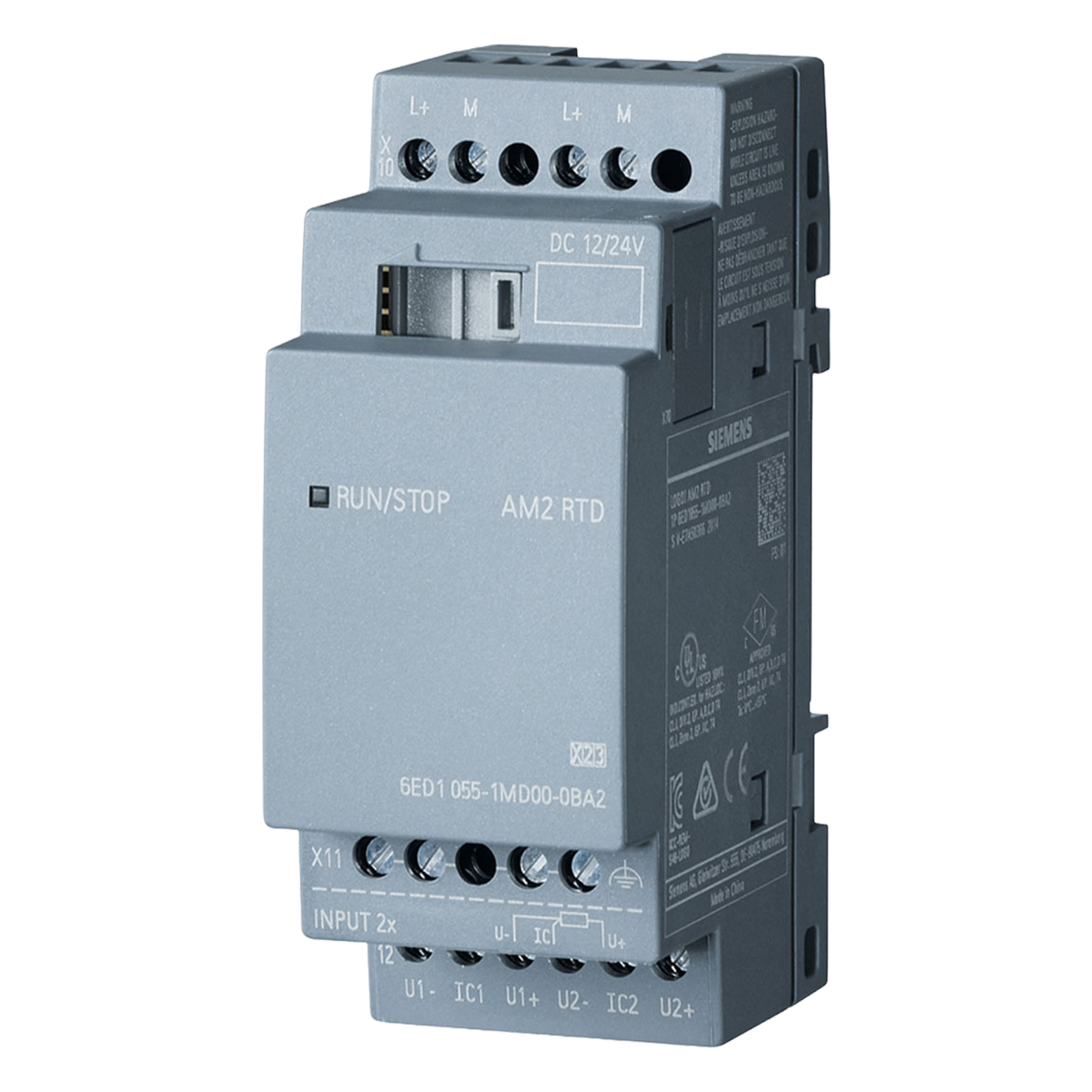 Módulo LOGO V8! 2 E/Analog. Bornera a Tornillo Montaje Riel DIN 24VCC Siemens