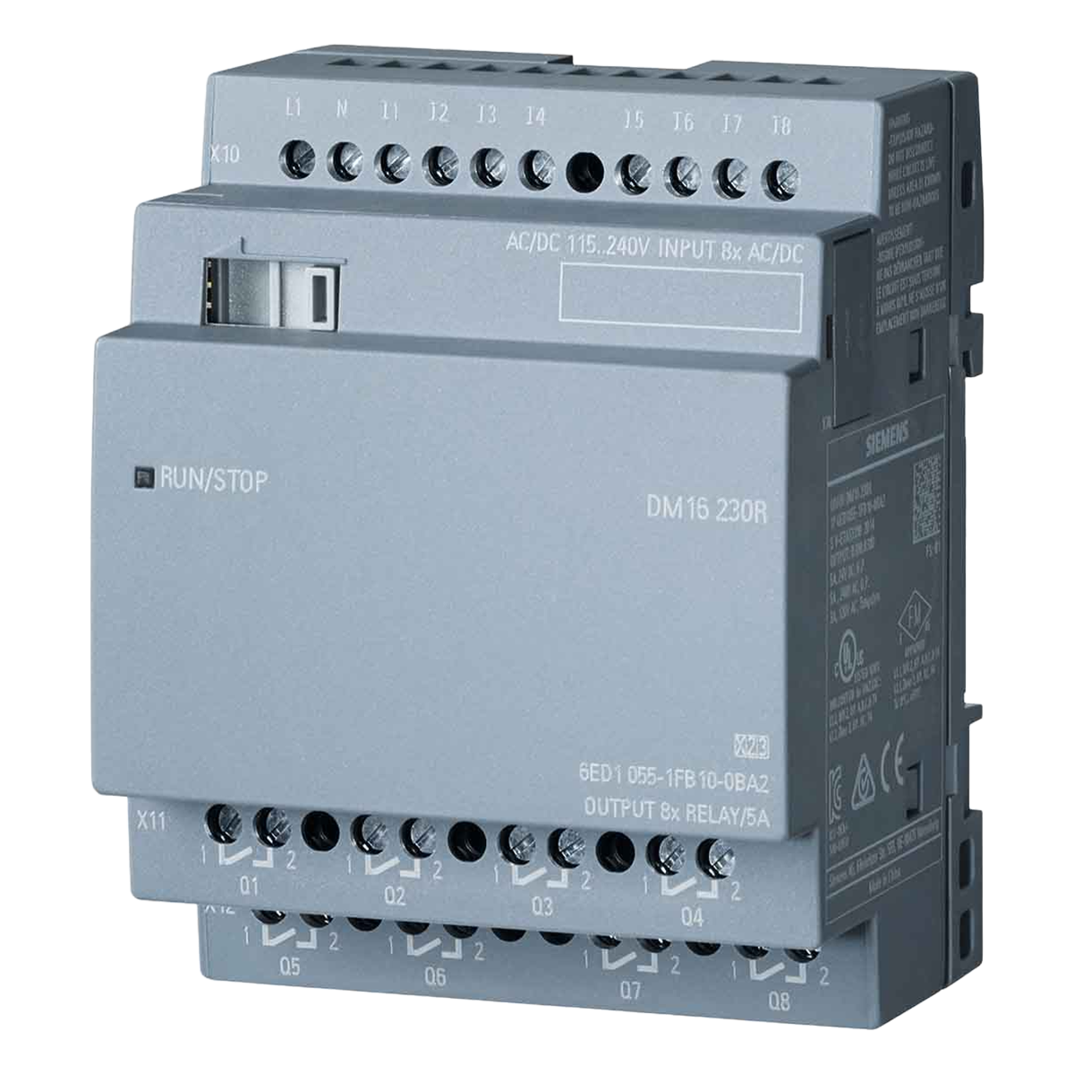 Módulo Logo V8! DM16 8ED + 8SR 230 VCA Tornillo Siemens
