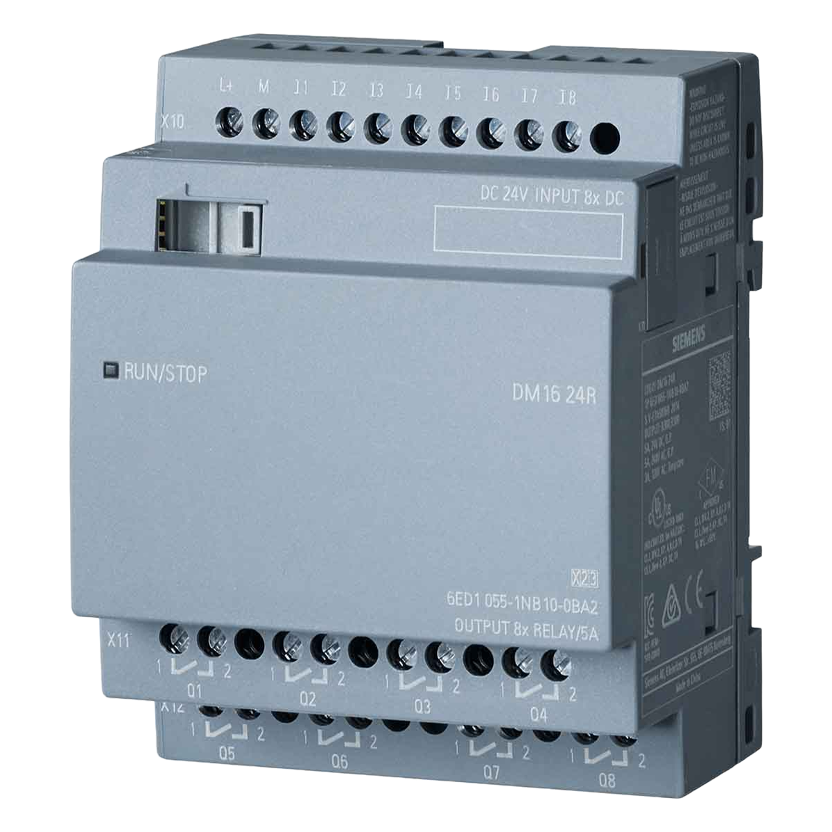 Módulo Logo V8! DM16 24R 8ED + 8SR 24 VCC Tornillo Siemens