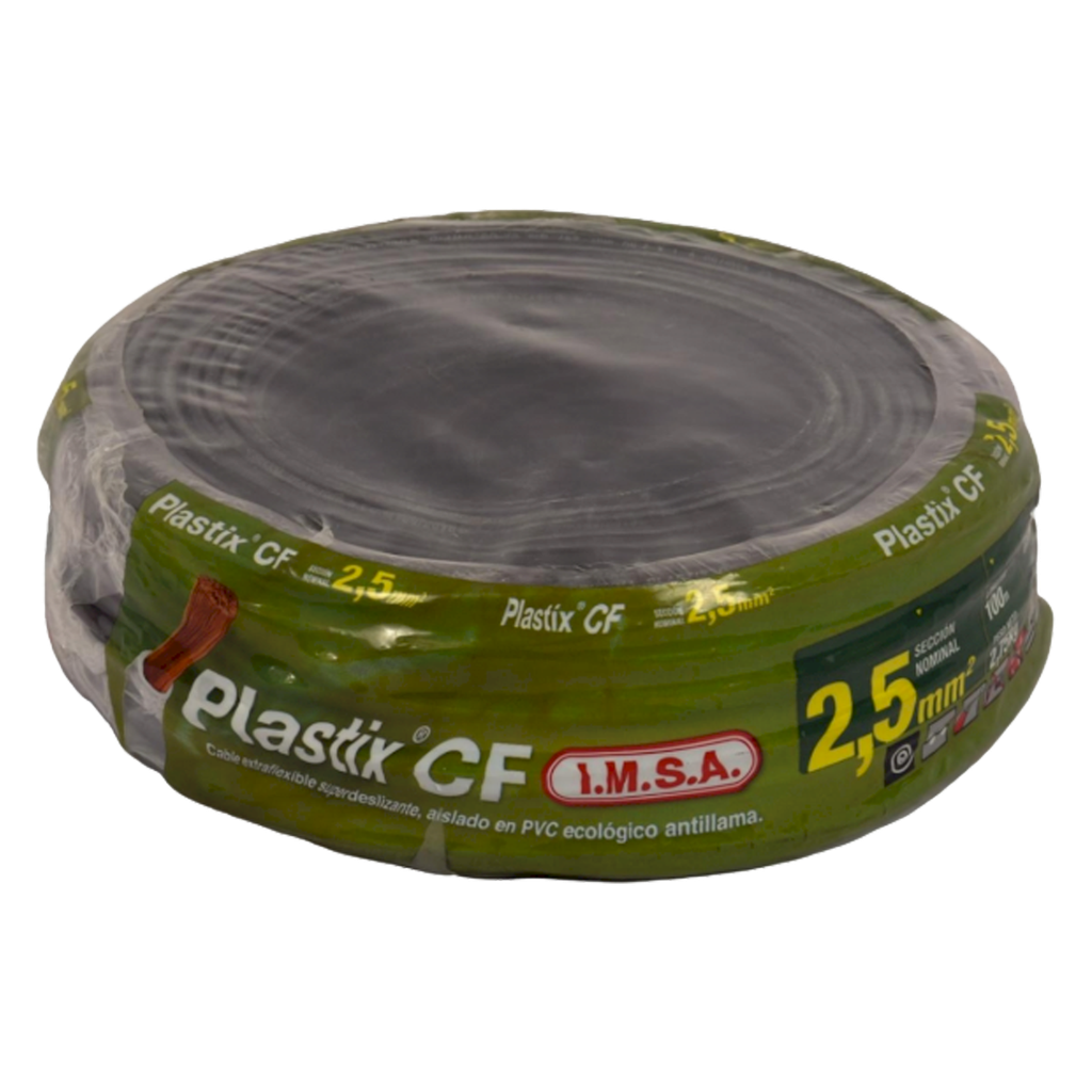 Cable Unipolar 2,50mm2 PVC Negro (x 100Mts) Imsa