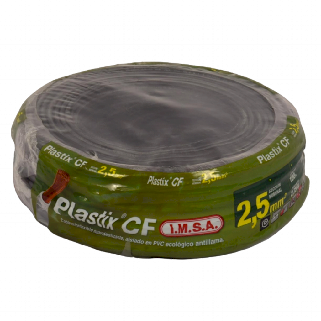 [22102] Cable Unipolar 2,50mm2 PVC Negro (x 100Mts) Imsa