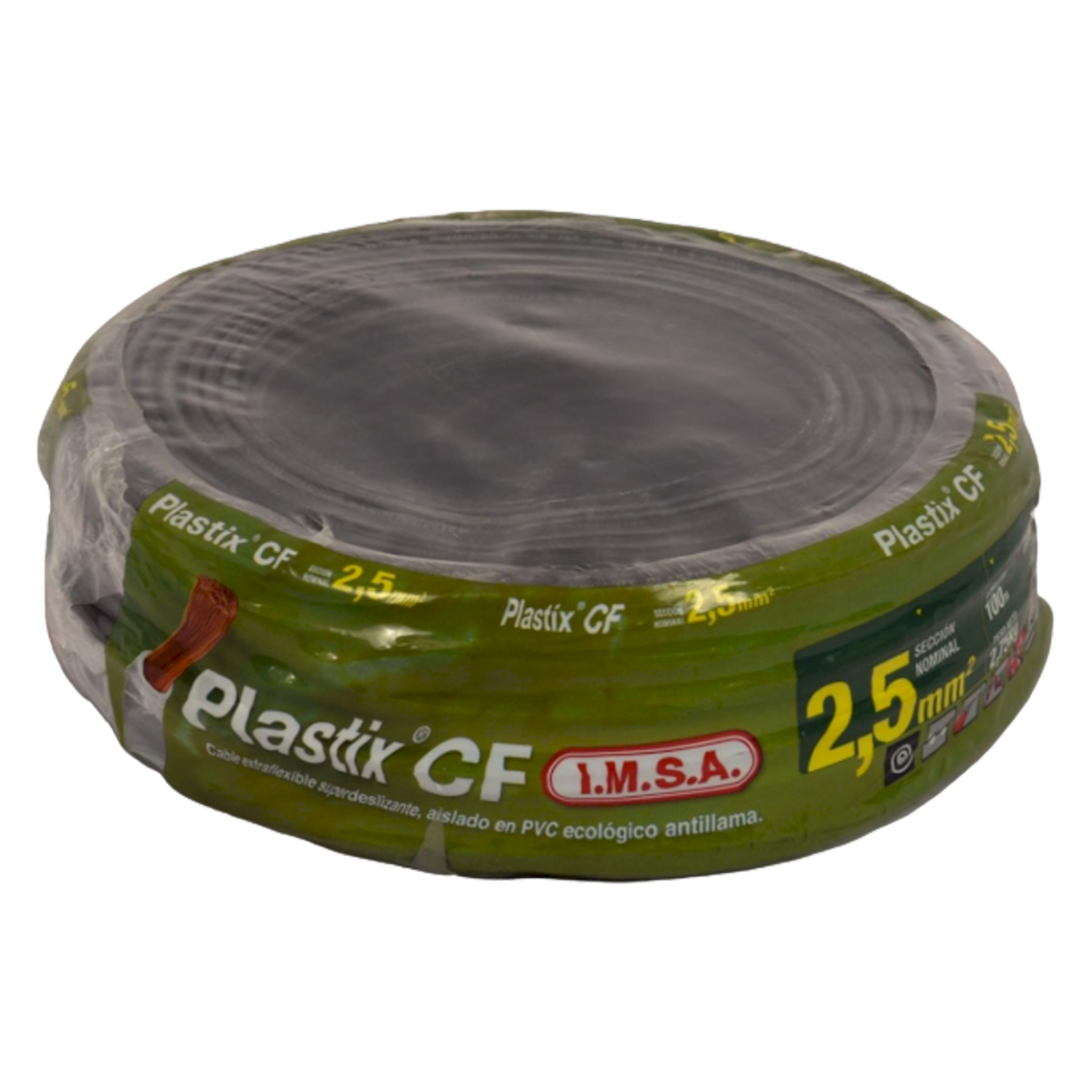 Cable Unipolar 2,50mm2 PVC Negro (x 100Mts) Imsa