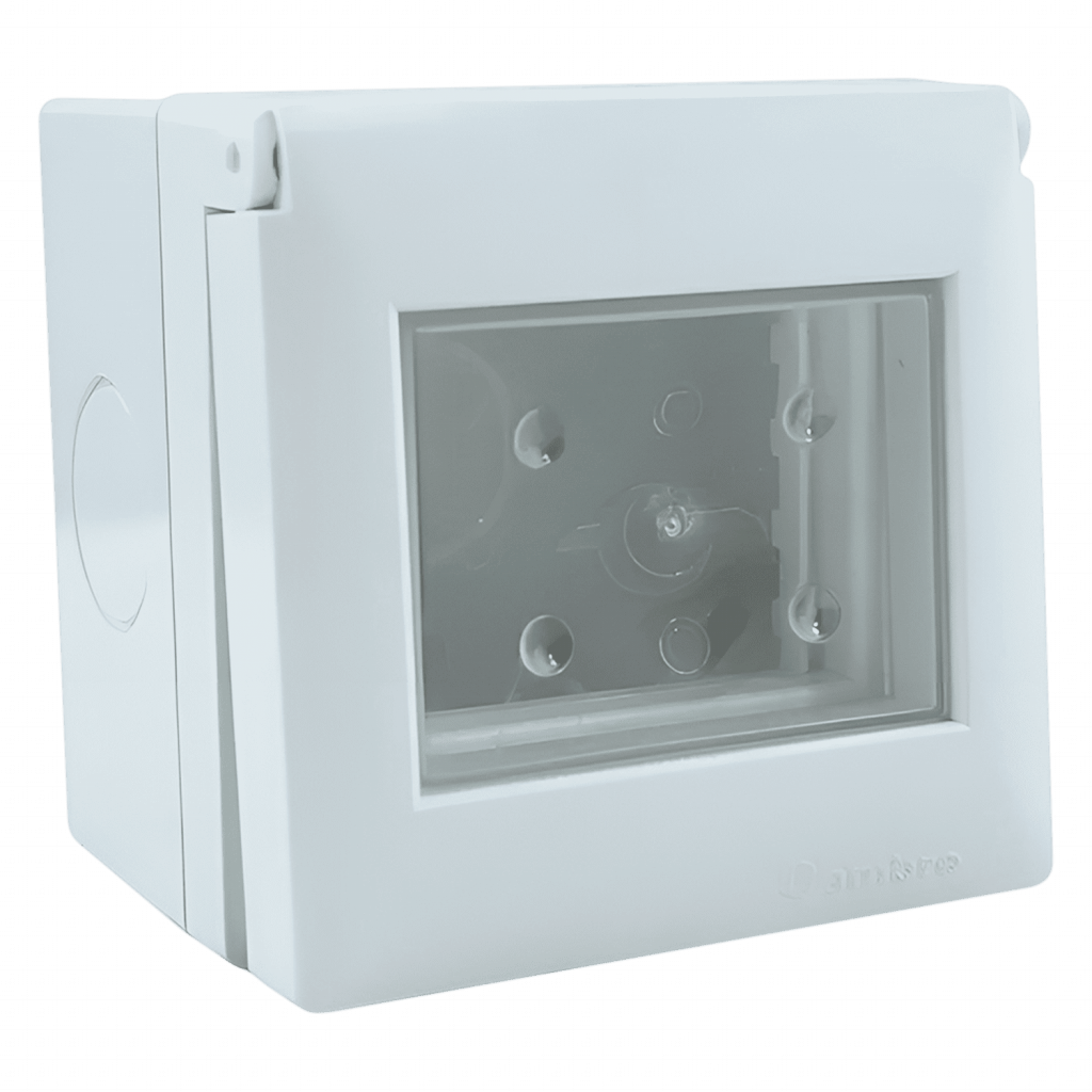 Caja P/2 Módulos Cuadrada Blanca PVC Cambre